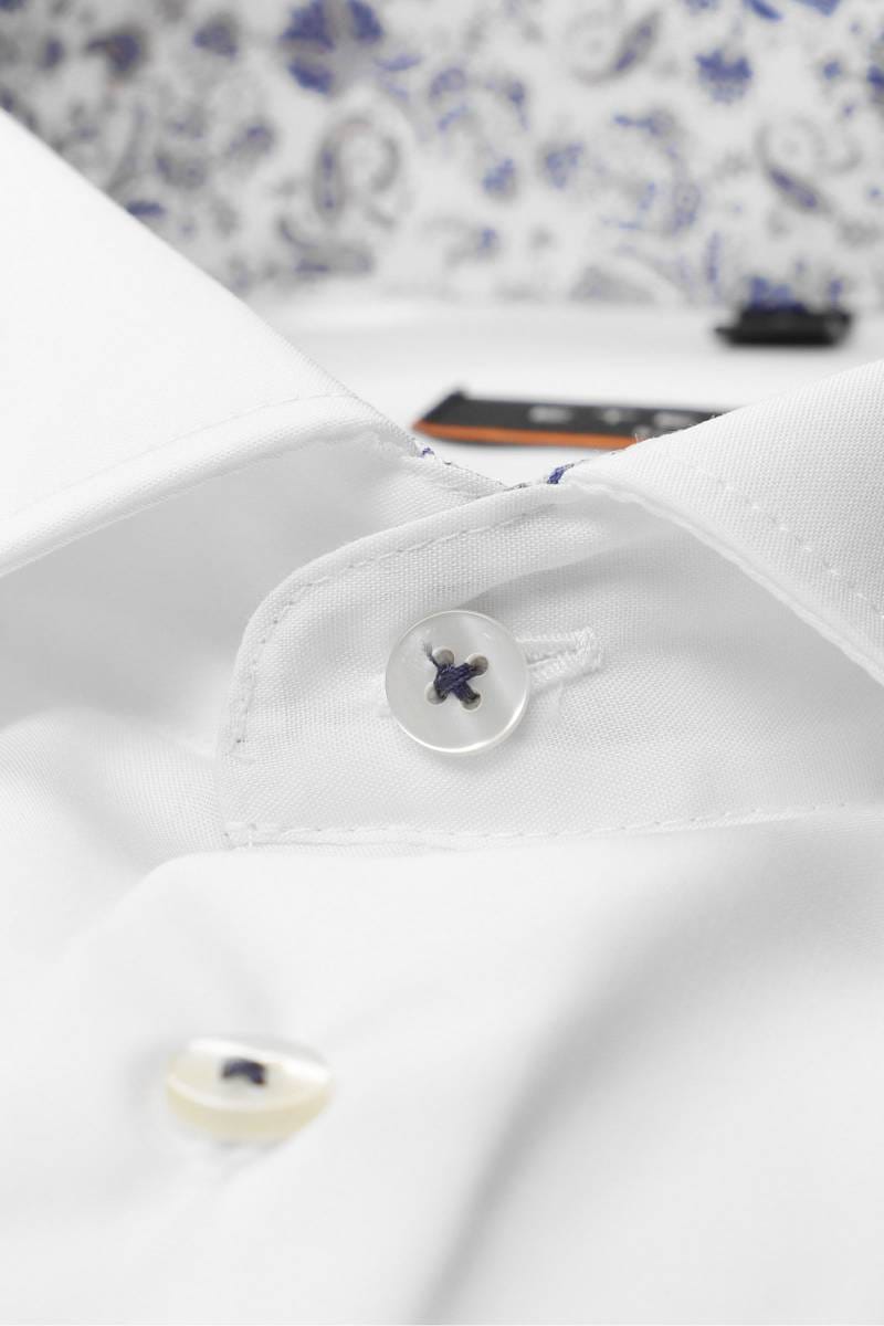 ETERNA Slim Fit Hemd weiss, Einfarbig