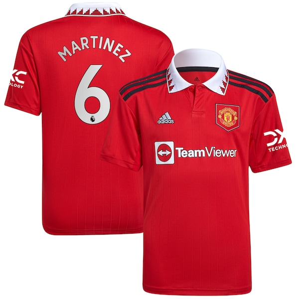 Lisandro Martínez Manchester United adidas Youth 2022/23 Home Replica Player Jersey - Red