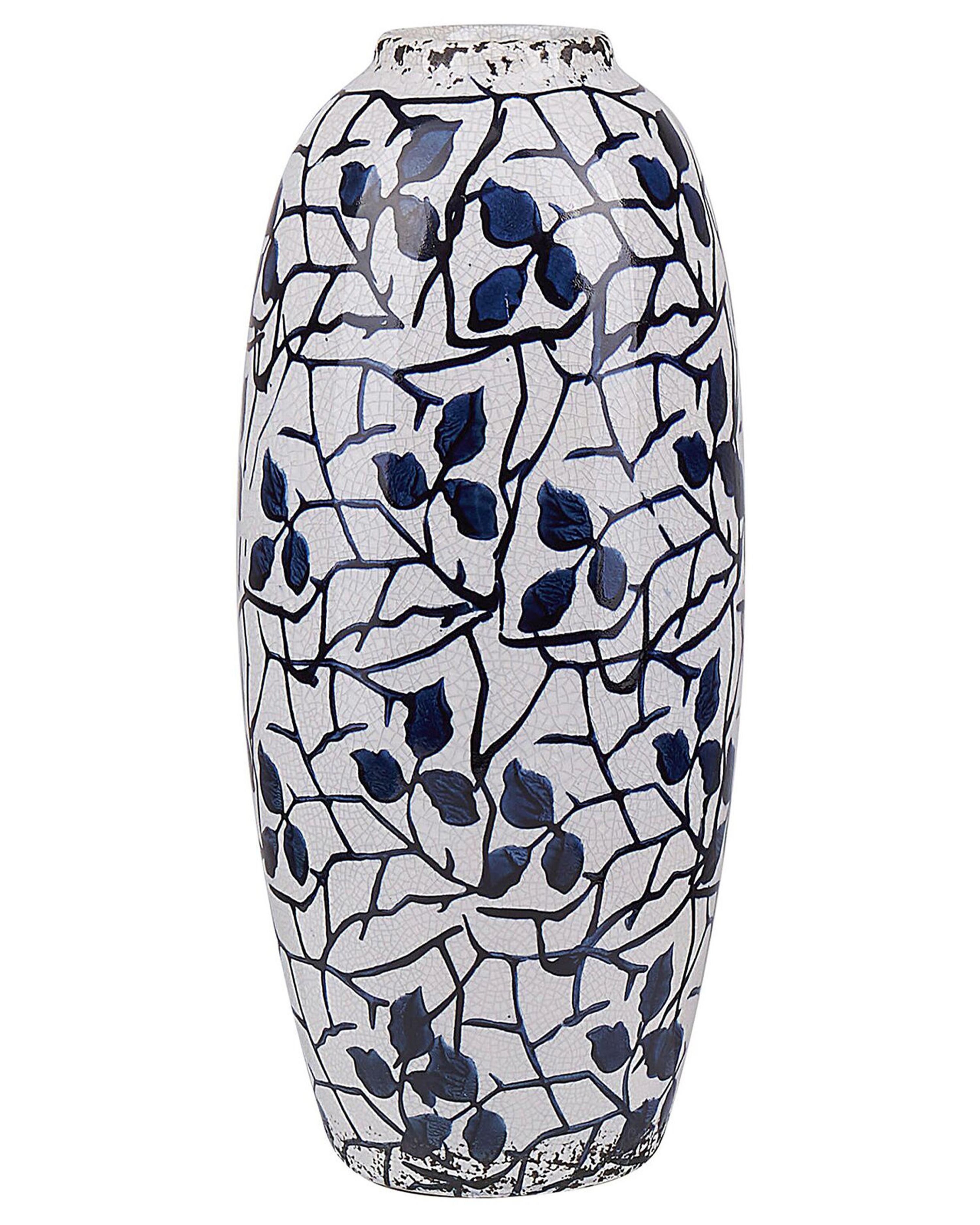 Flower Vase MUTILENE Stoneware 25 cm White