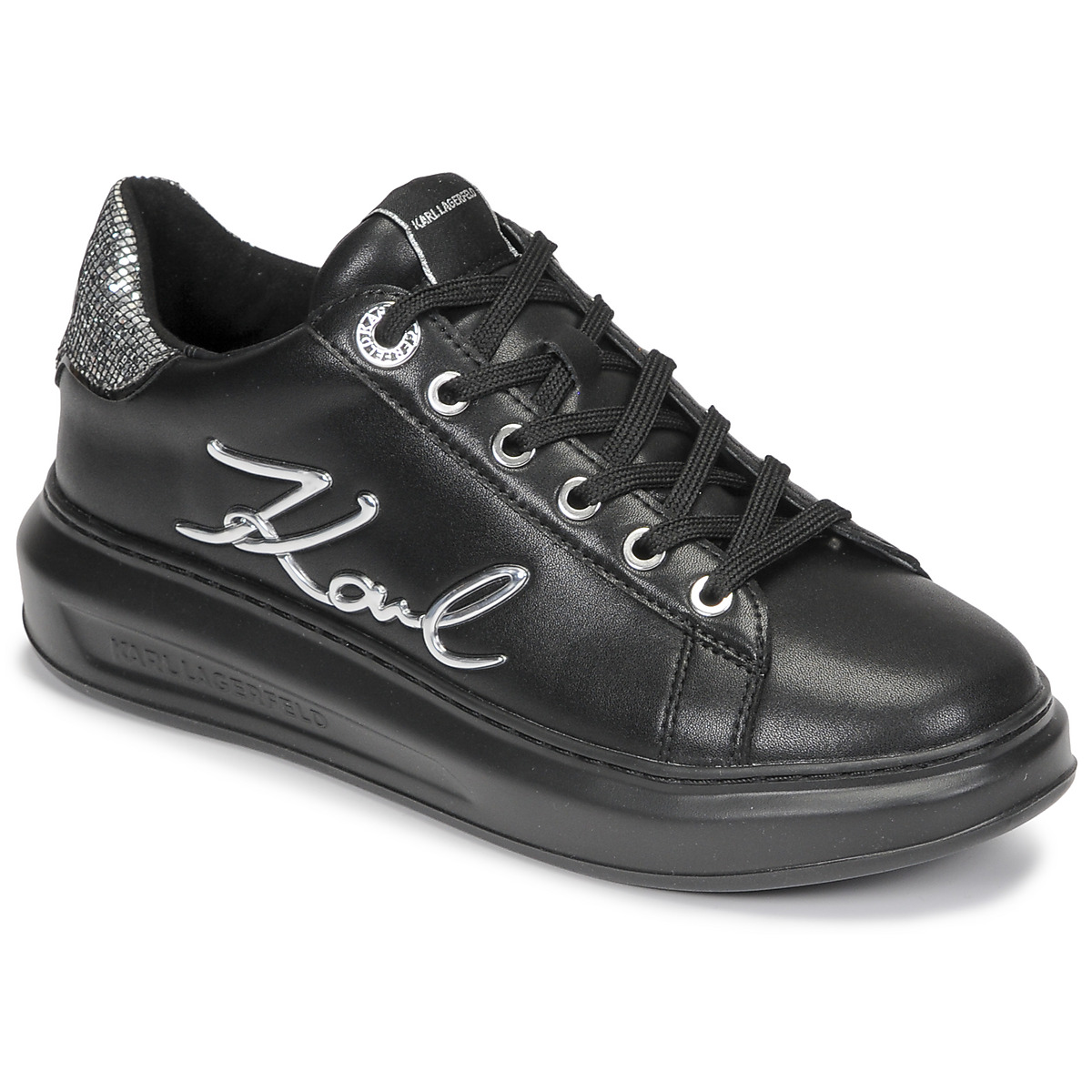Karl Lagerfeld - KAPRI Signia Lace Lthr - Black / Silver