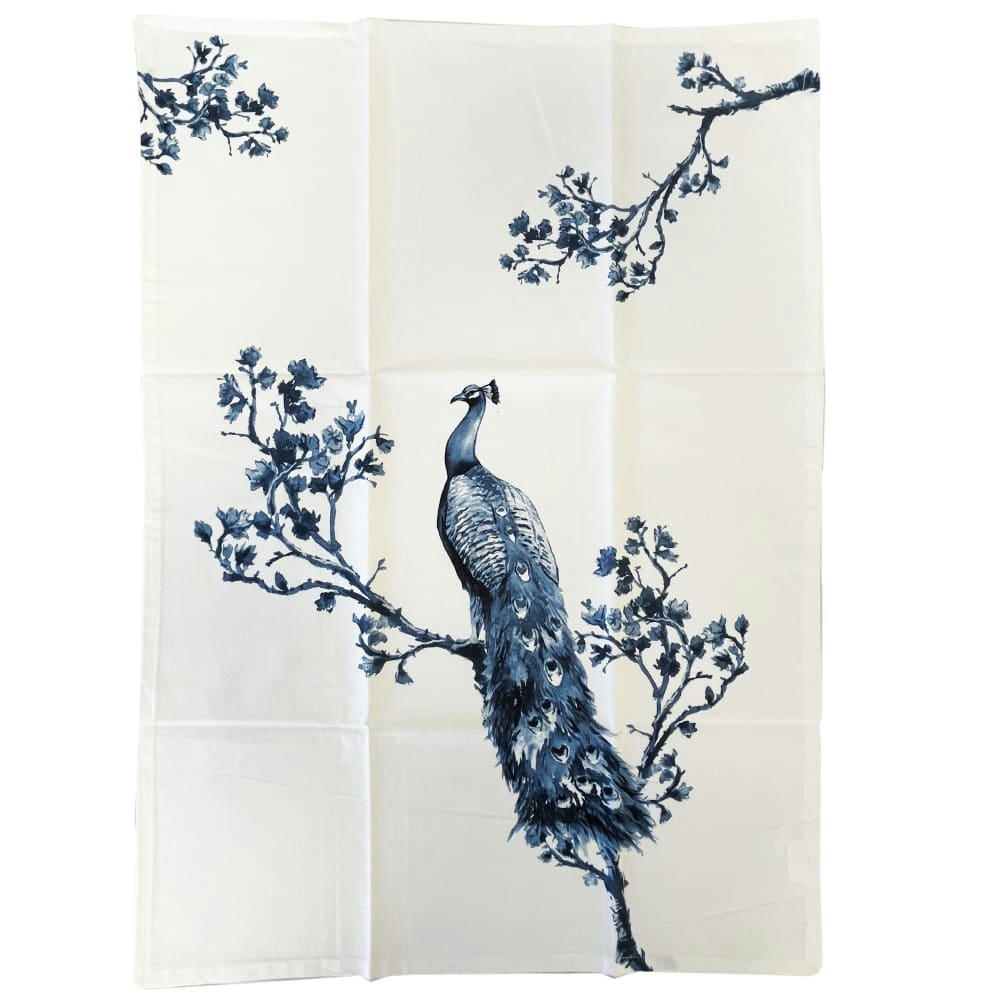 - Torchon en coton paon royal 70x50cm