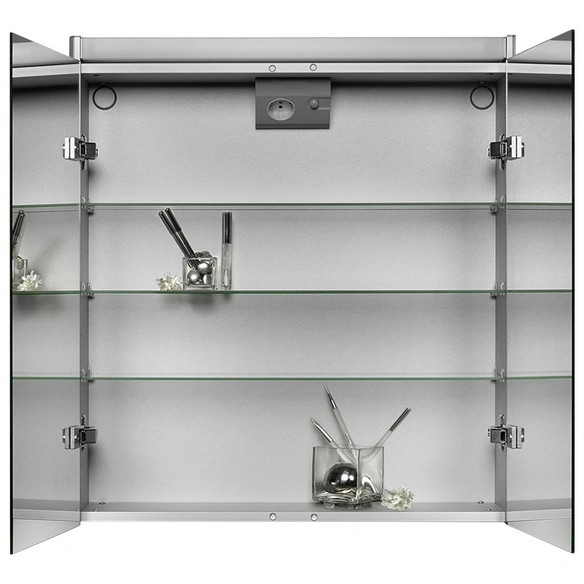 Spiegelschrank »DekorALU LS«, 2-türig, BxH: 65,4 x 72 cm, beleuchtet
