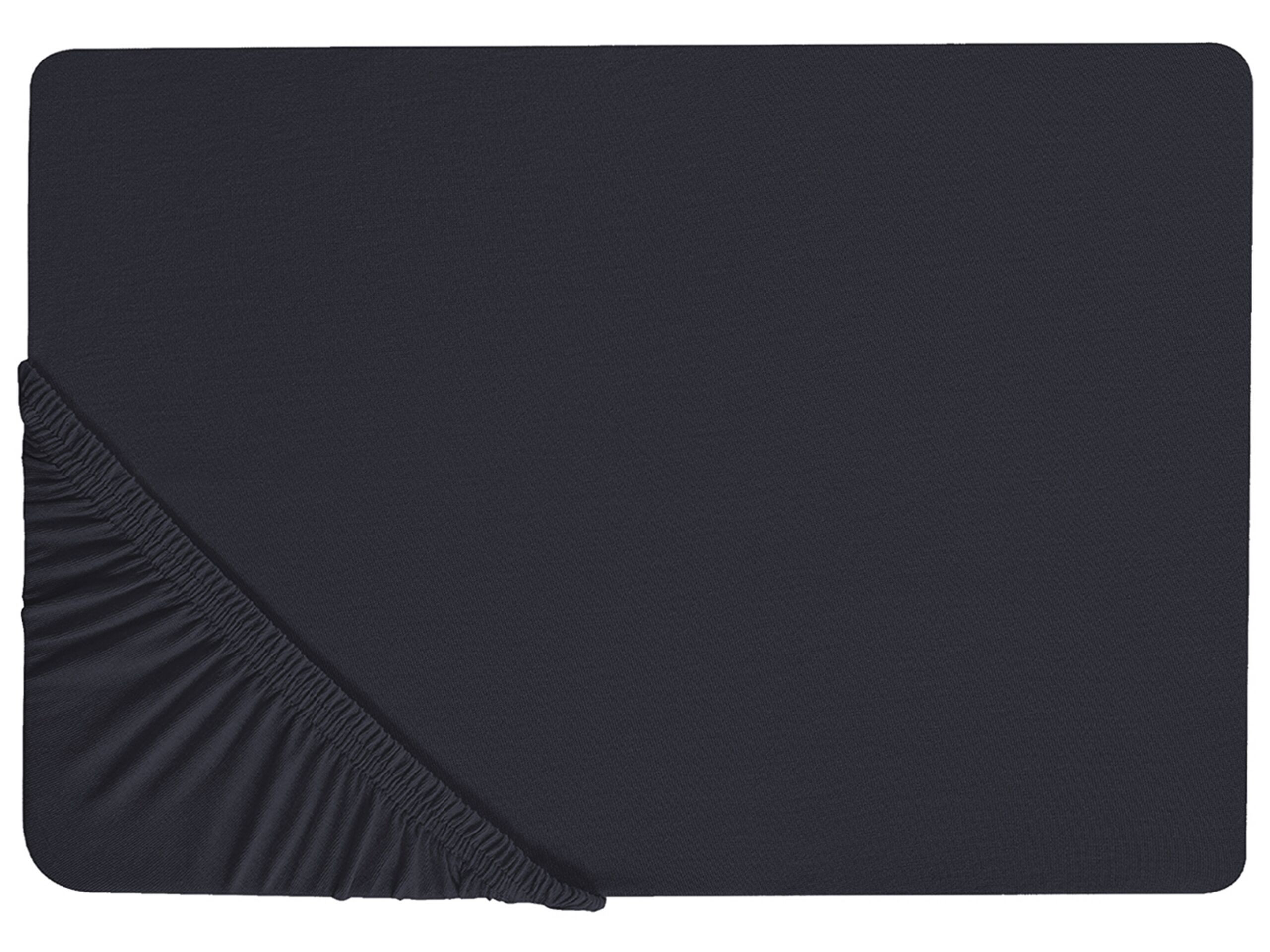 Bawełniane prześcieradło z gumką 160x200 cm czarne