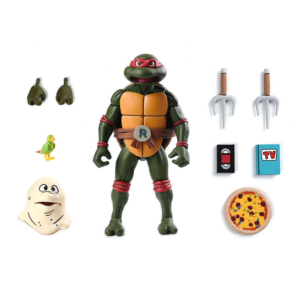 Neca Teenage mutant Ninja turtles Cartoon Action Ultimate Raphael Vhs figure 18 cm