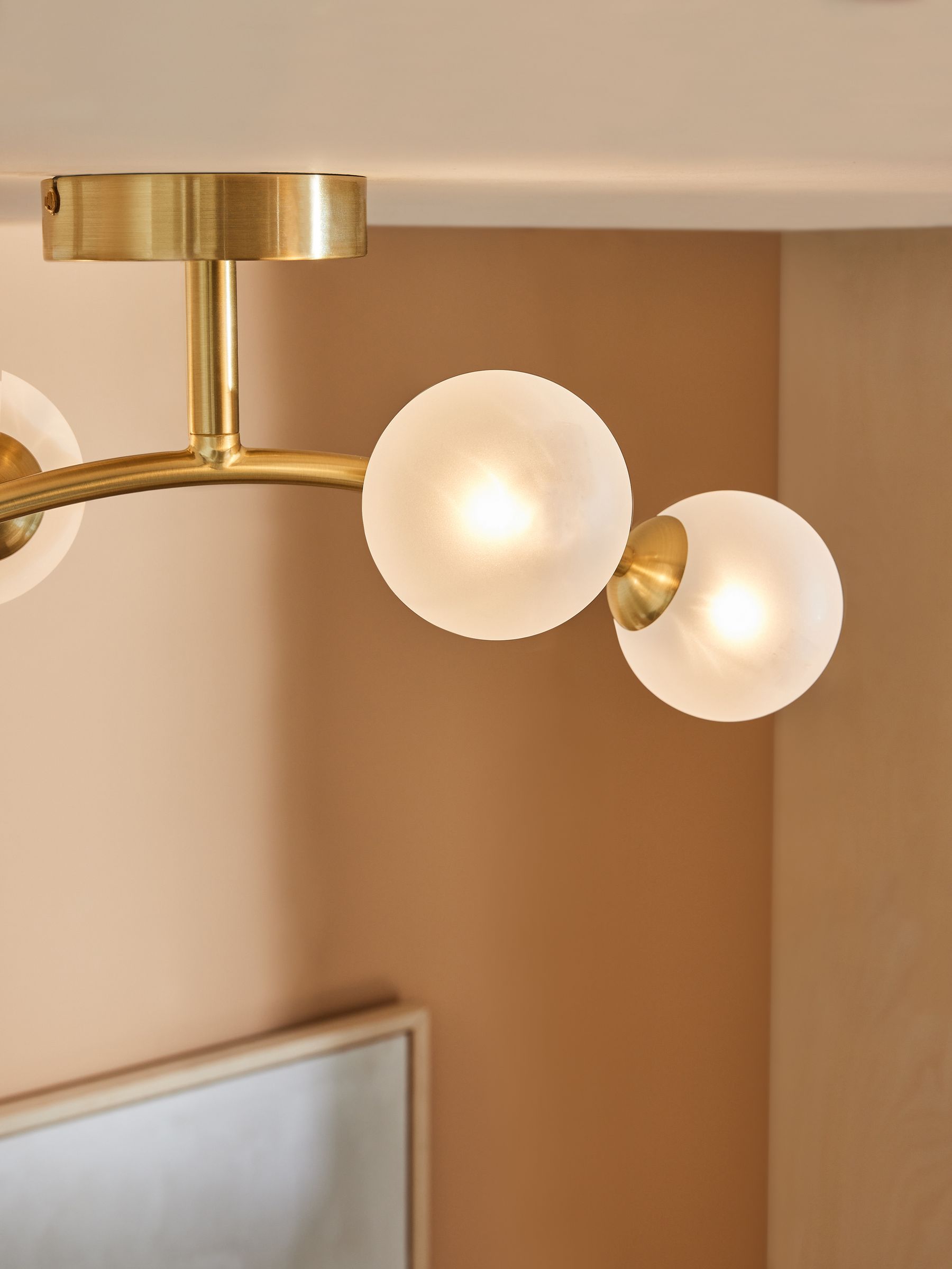 Fabia Flush Ceiling Light in Brass