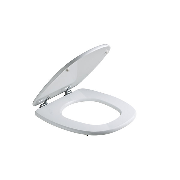 Abattant De Toilettes Compatible Avec Le Modèle Carré En Mdf Blanc