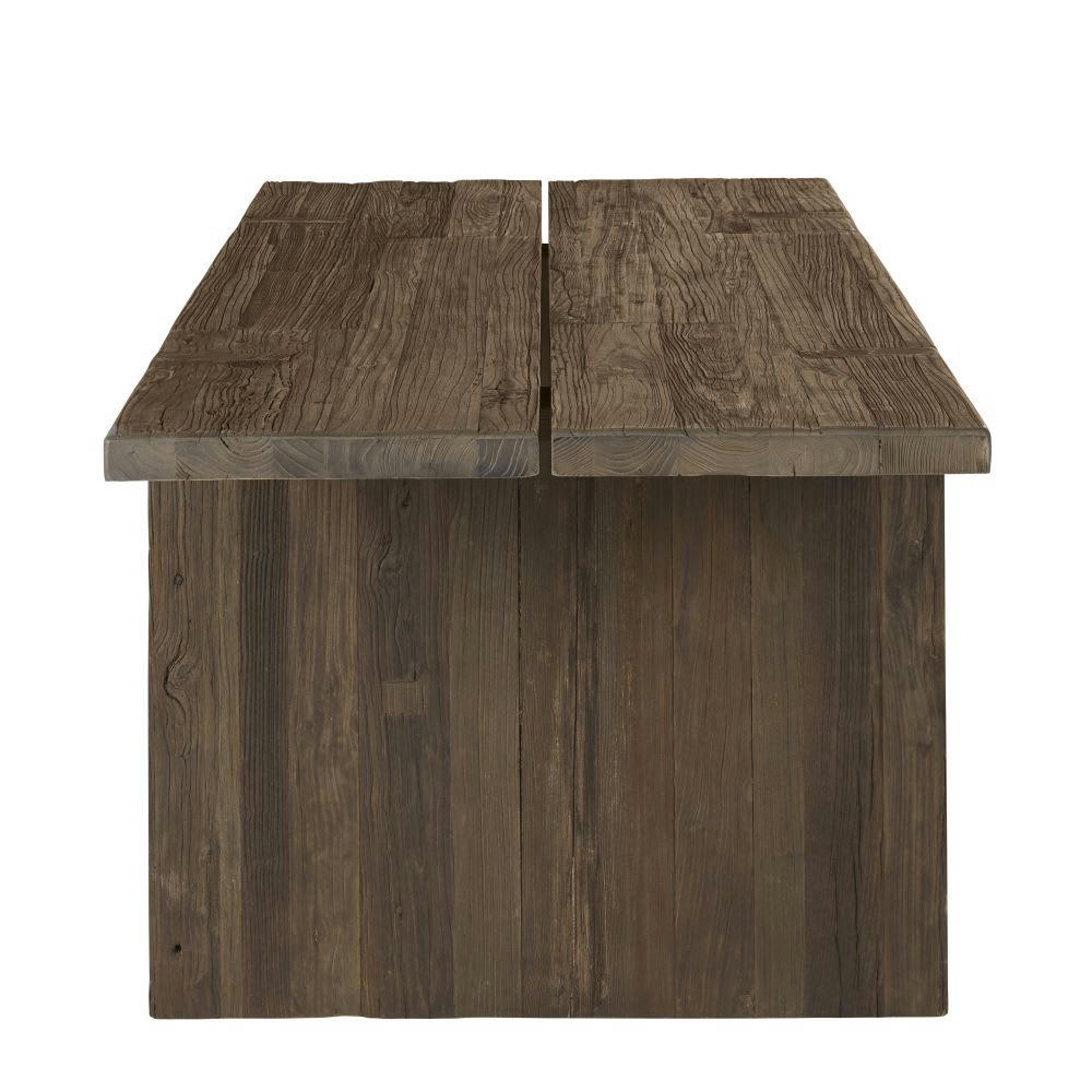 Reykjavik - Table à manger en bois d'orme recyclé 8/10 personnes L200