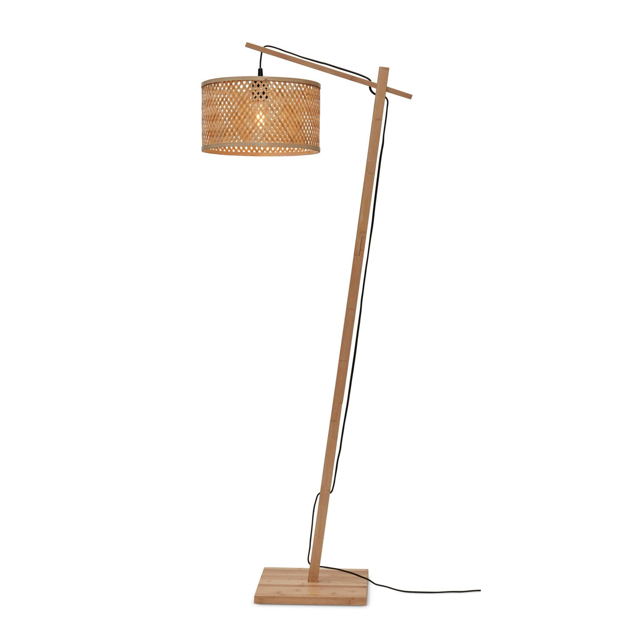 GOOD&MOJO vloerlamp Java - bruin - Ø32cm