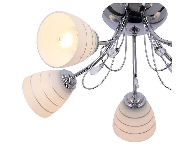 Lampa sufitowa Simpli 5-punktowa metalowa srebrna