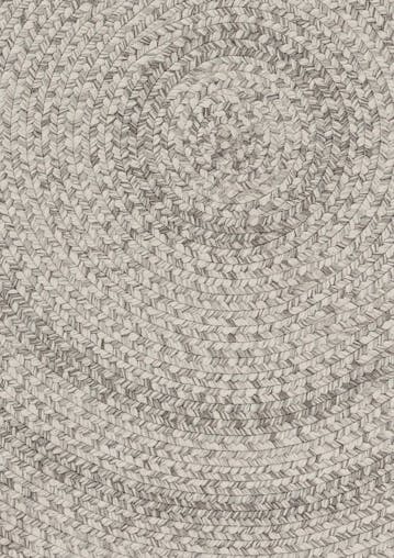 Mika Grey Braided Flatweave Indoor Outdoor Round Rug
