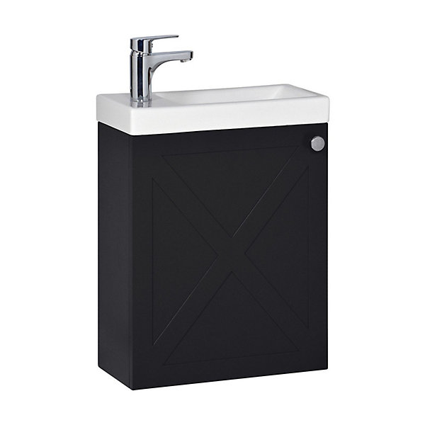 Meuble lave-mains AVA Noir carbone