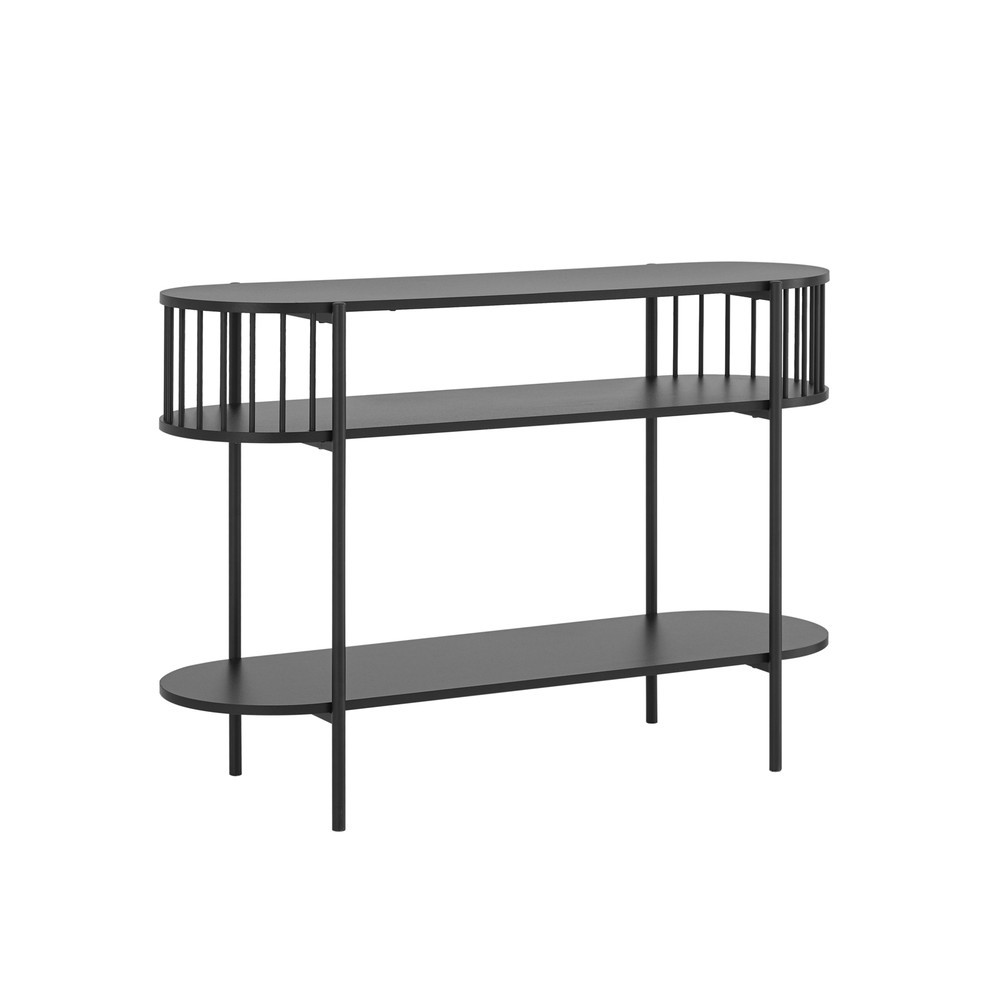 SoBuy Konsola na jedną półkę do przedpokoju Czarny 110x39x76cm FSB90-SCH