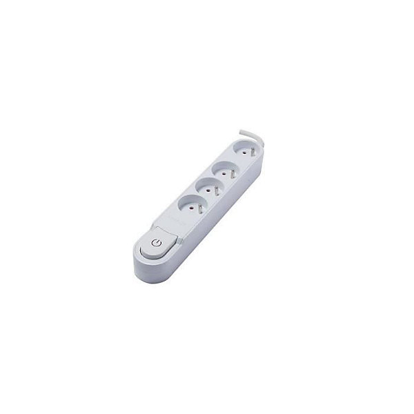 CHACON Bloc multiprise avec interrupteur 4 prises 16A 3m blanc