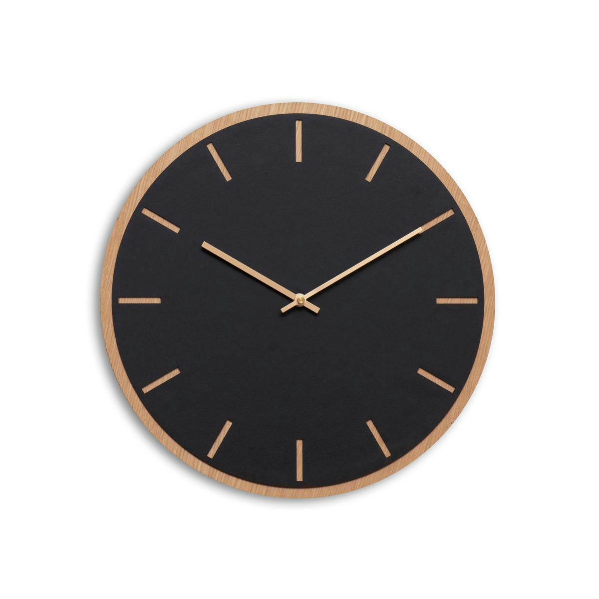- Horloge murale en linoléum noir D38cm