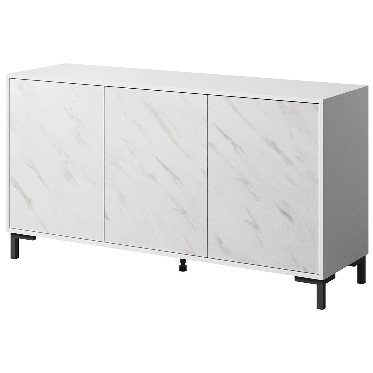Komoda MARVI 150 biały / marmur biały
