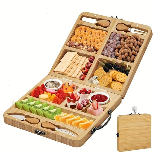 NNETM Wooden Cheese Platter Board with Box