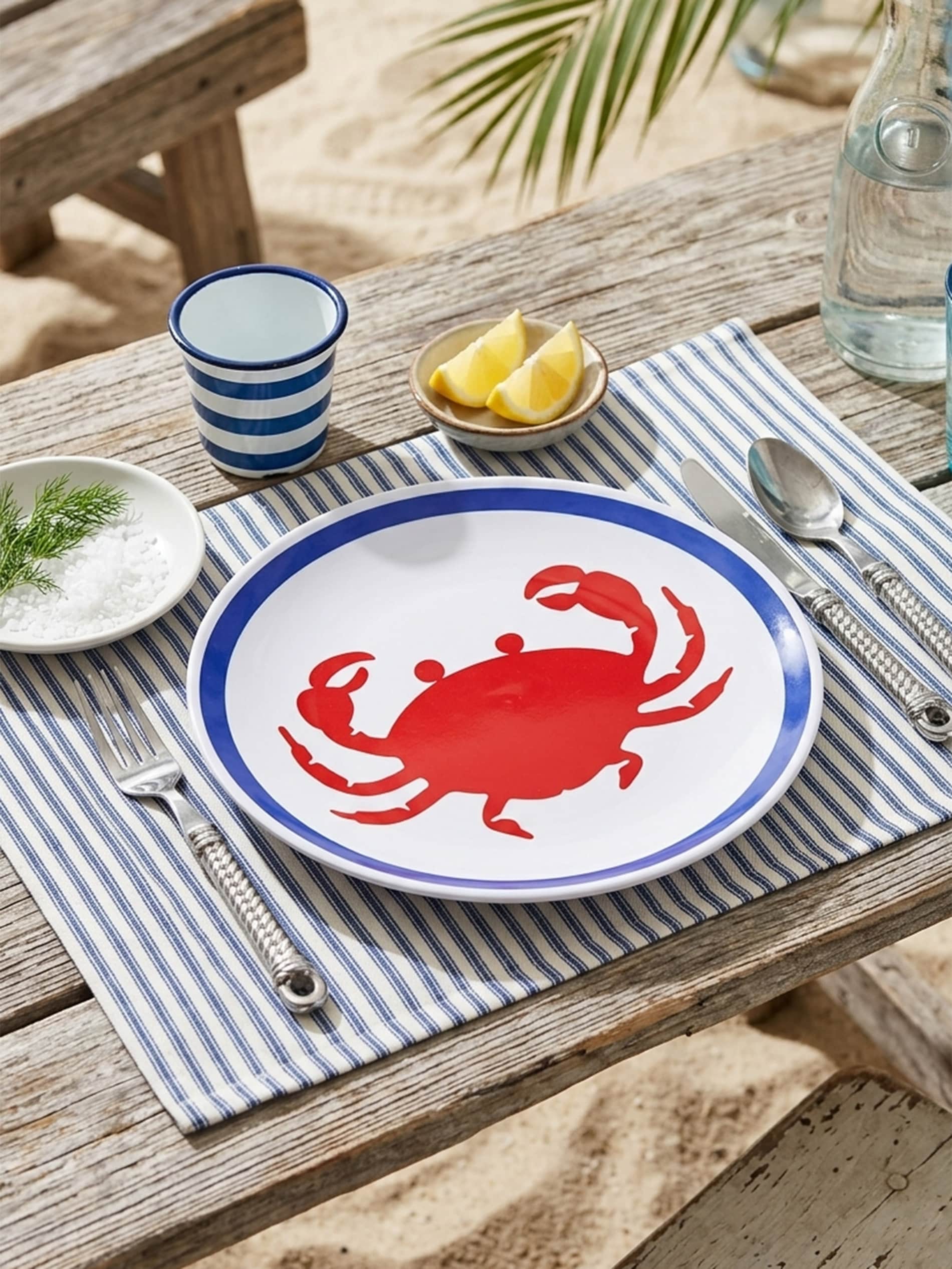 Ceramiczny talerz z motywem kraba