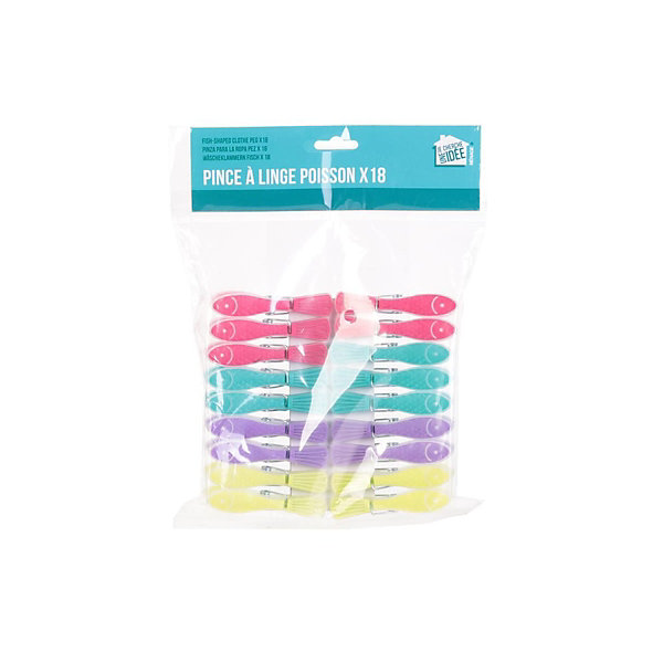 Lot de 18 Pinces à Linge 