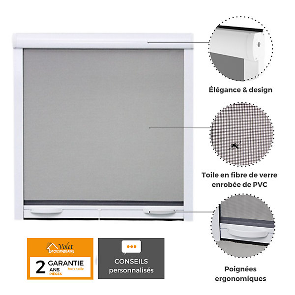 MOUSTIQUAIRE H.220 x L.160 cm BAIE VITREE ET PORTE-FENETRE