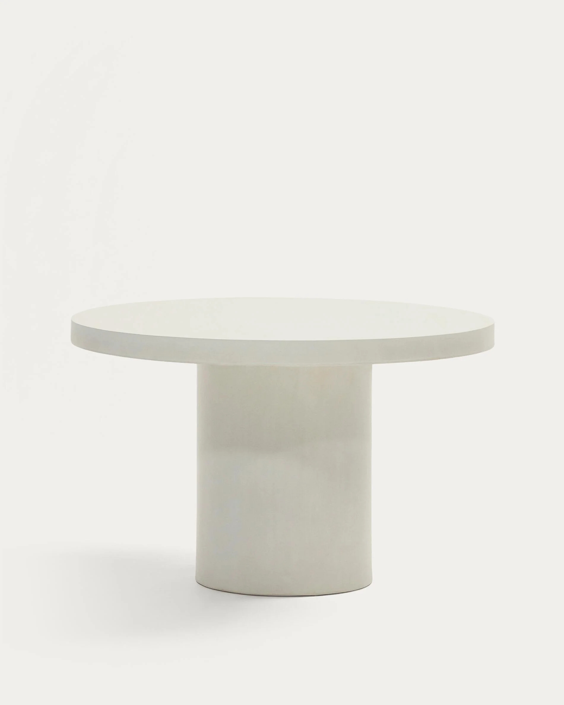 Aiguablava round table in white cement, Ø 120 cm