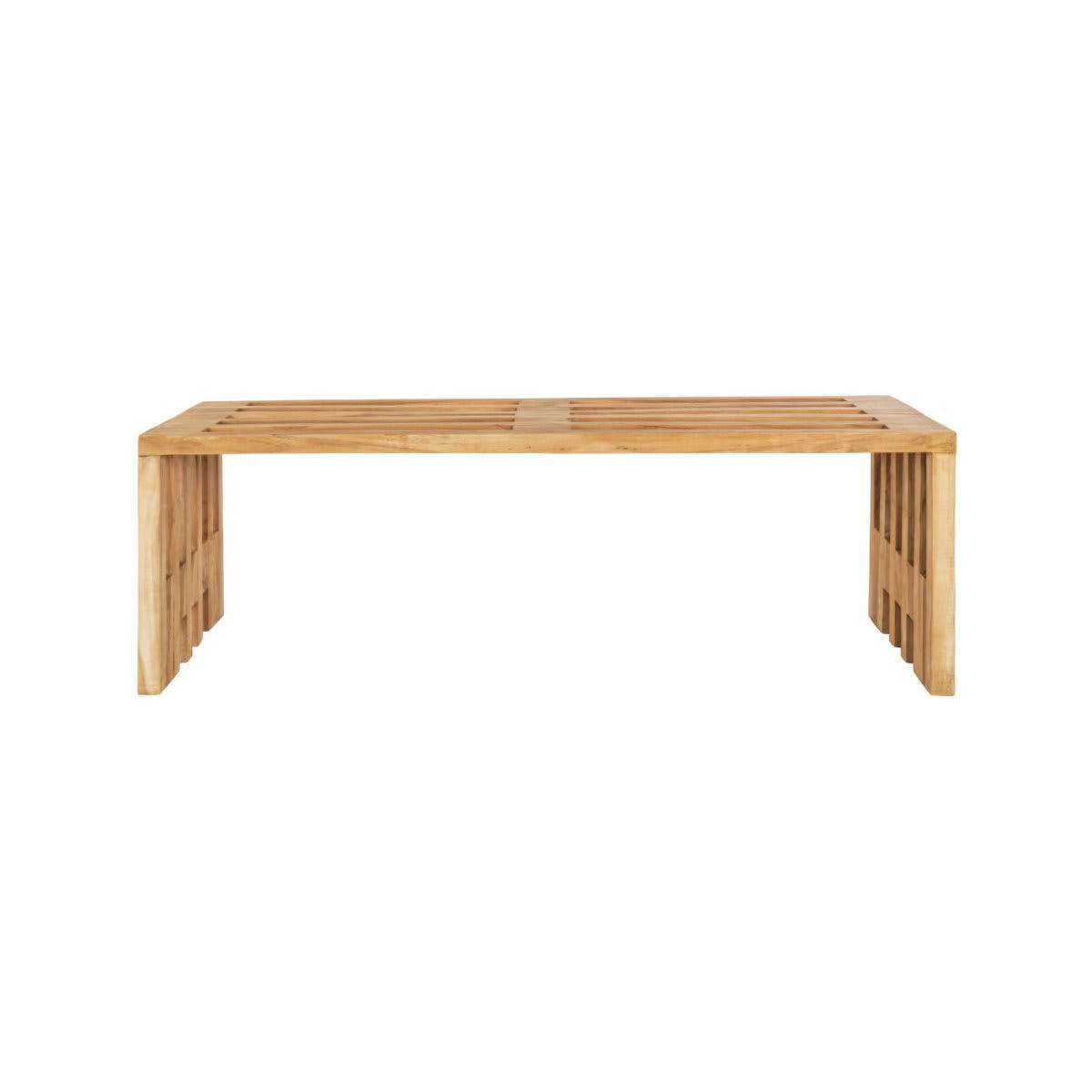 HERCULANO - Banc en bois de teck style contemporain 140cm