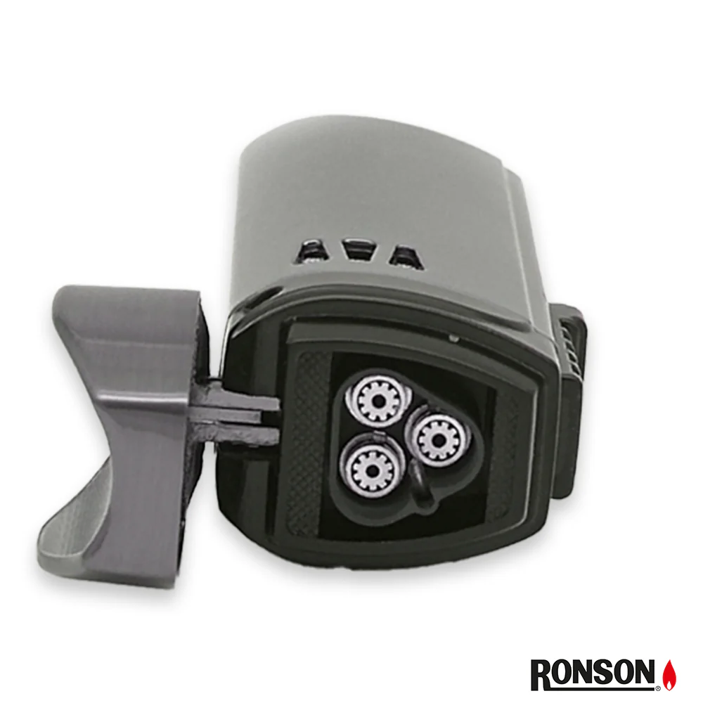 Ronson Mistral Cigar Lighter Jet Gas Lighter GUN METAL (111001)