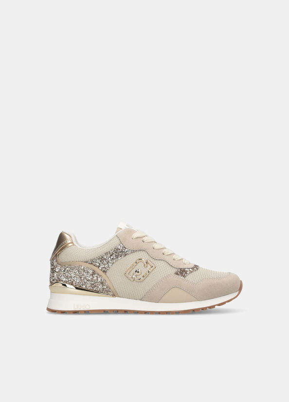 Sneakers glitter e mesh
