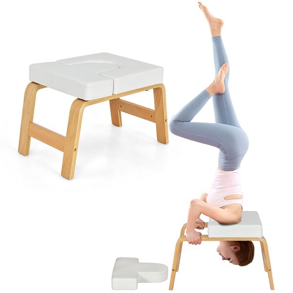 Costway Yoga Headstand Bench Thick Pad for Workout Relieve Fatigue - 24'' x 15'' x 15.5''