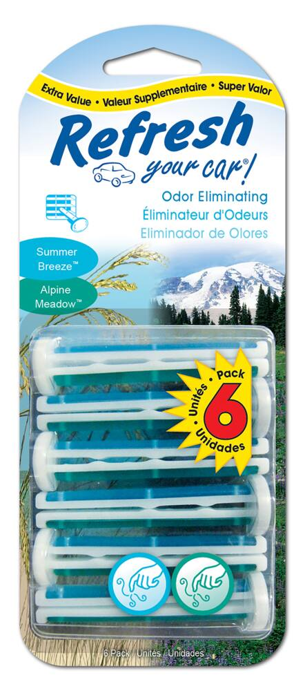 Refresh Vent Stick Air Freshener, 6-pk