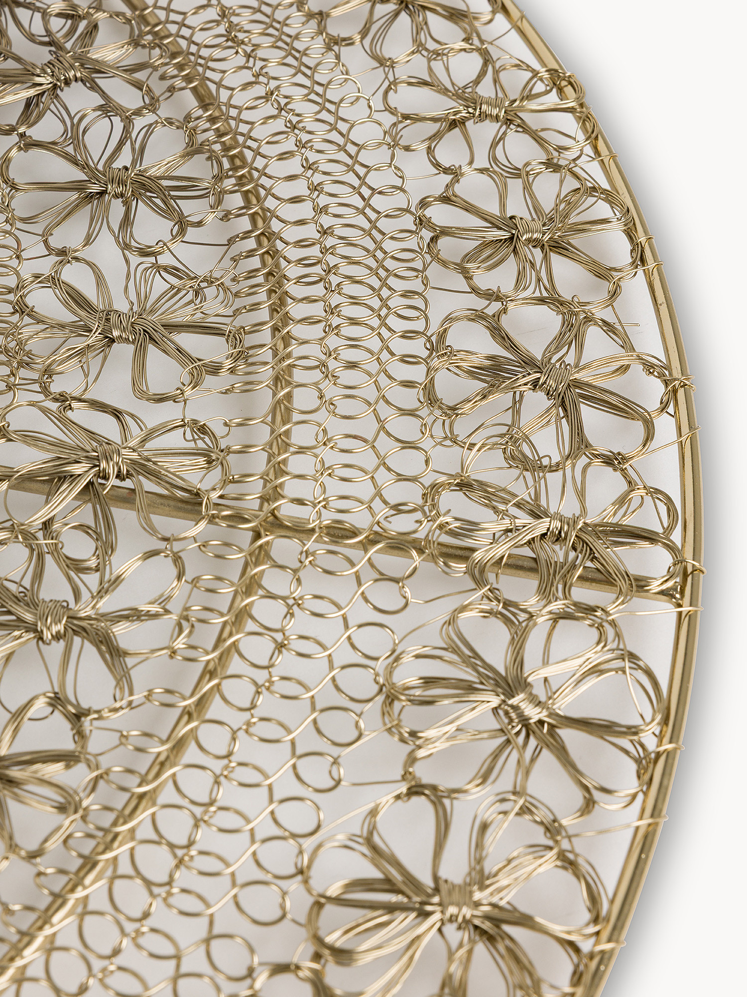 Specchio con cornice in filo dorato