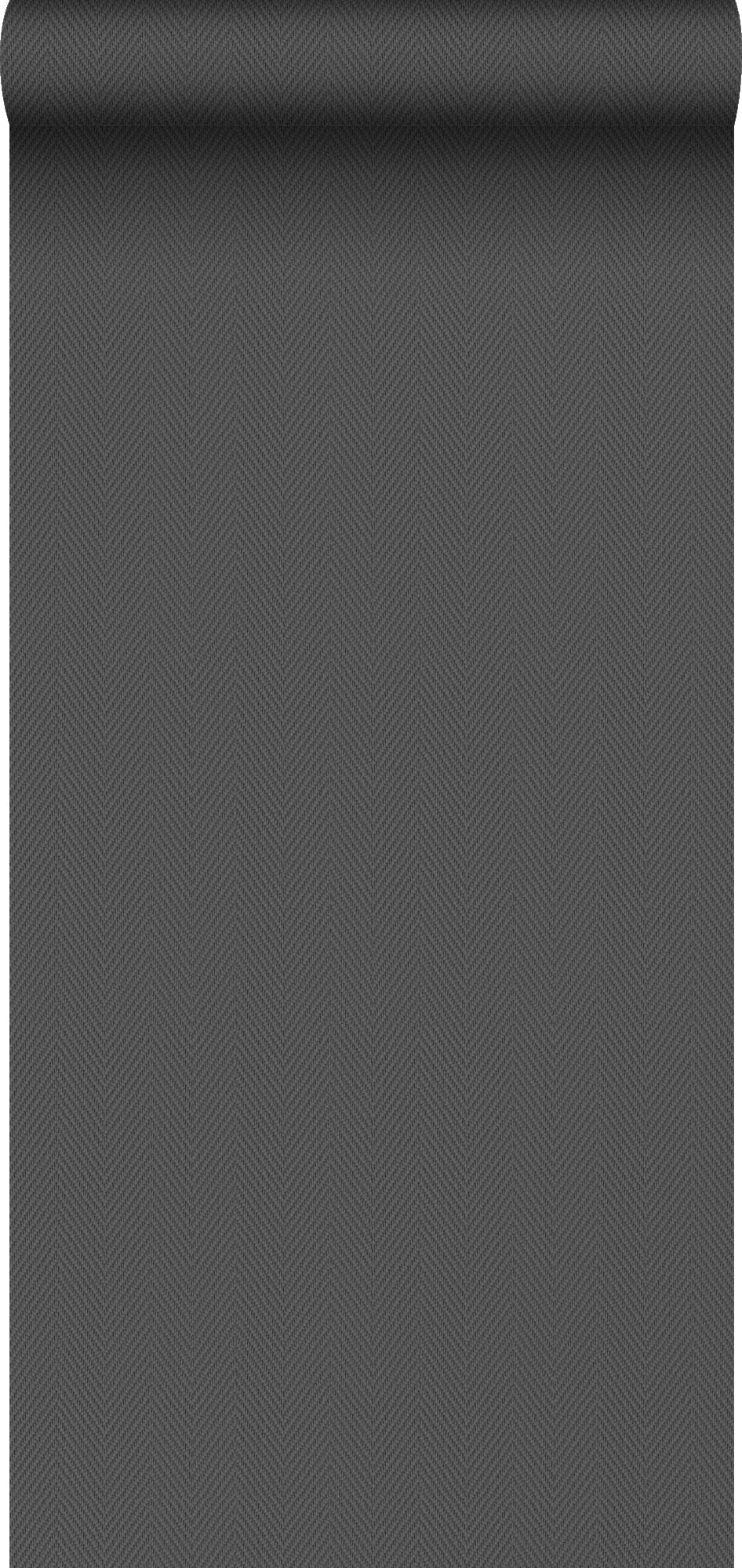 Sanders & Sanders behang visgraat-motief zwart - 53 cm x 10 m - 640526