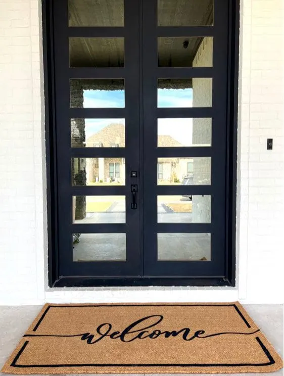 Welcome Doormat Entryway Rug Flocked Coir Custom Door Mat Housewarming Gift
