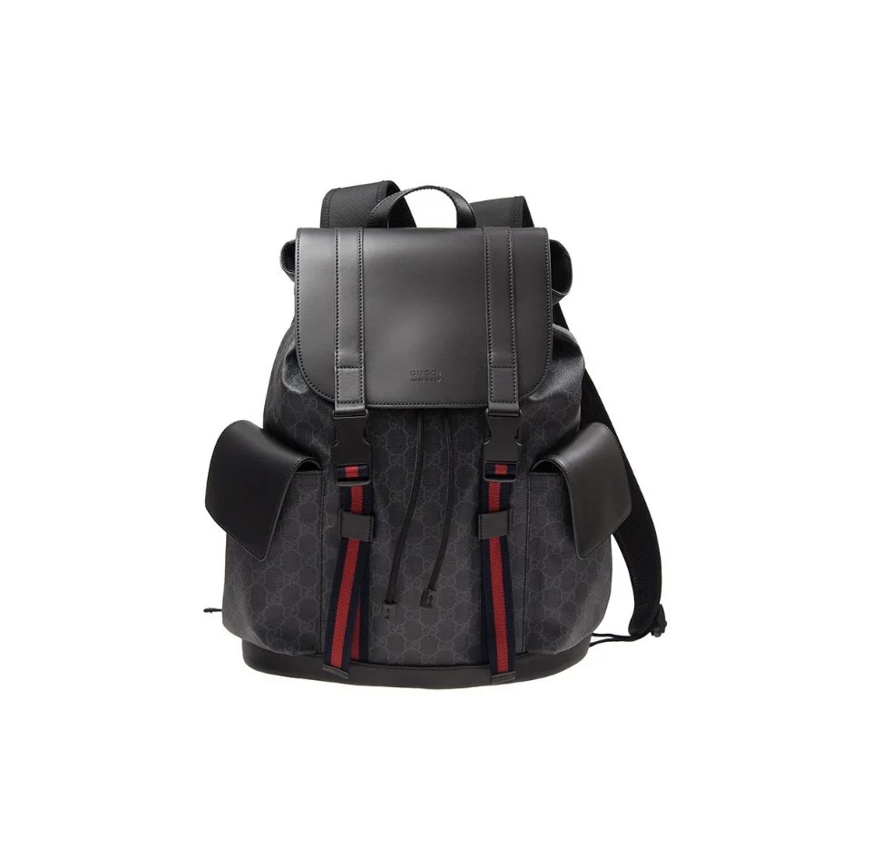 Gucci Striped Webbing Backpack