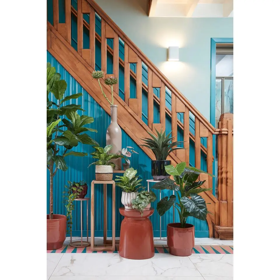 Mica Decorations Damian Plantenmand - Set van 2 - &Oslash;20 cm - Zeegras