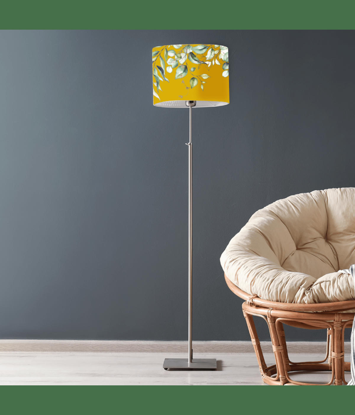 COLORS - Abat-jour Lampadaire Branche Jaune Moutarde D: 45 x H: 25