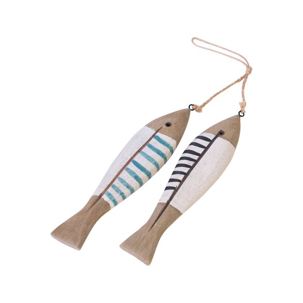 ADORNO DE PAREDE COM 2 PEIXES MARAÚ
