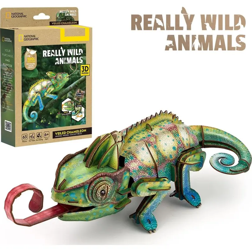 3D-Puzzle Chamäleon