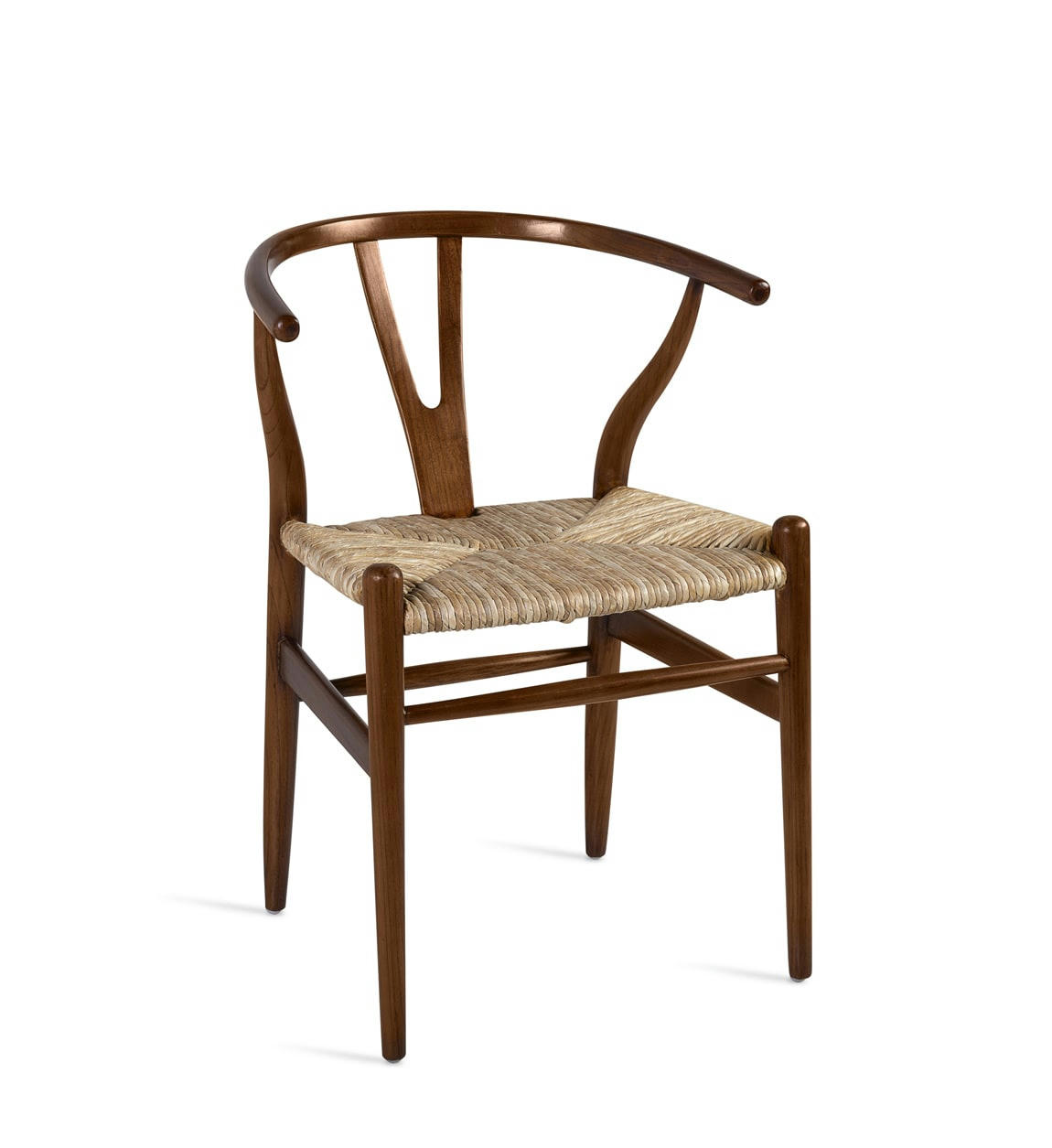 - Fauteuil en bois et massette marron