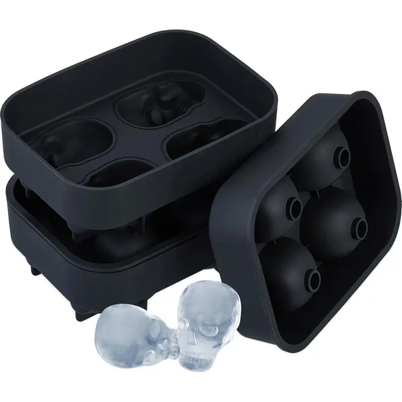 Eiswürfelform 2er-Set Totenkopf