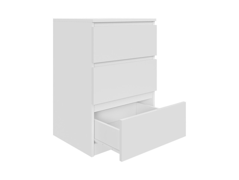 Komoda Biała 50 cm z 3 Szufladami - do Każdego Pomieszczenia