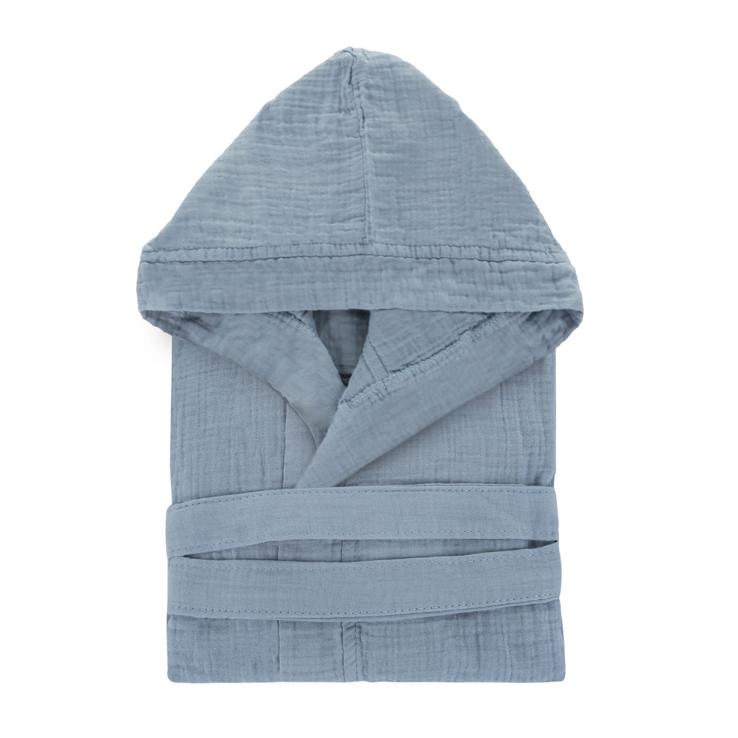 Accappatoio con cappuccio cotone taglia S/M blu Spa