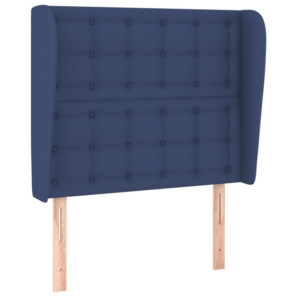 Wezgłowie Niebieski 93 x 23 x 118/128 cm Tkanina vidaXL
