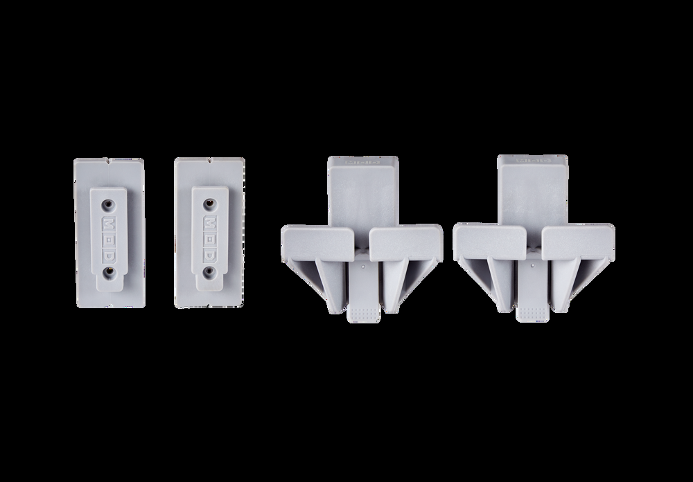 Mastercraft MOD 4-in Recycle Bin Hanger Cleat / Bracket, 30-lb Load Capacity, 2-pc, Wall Mount