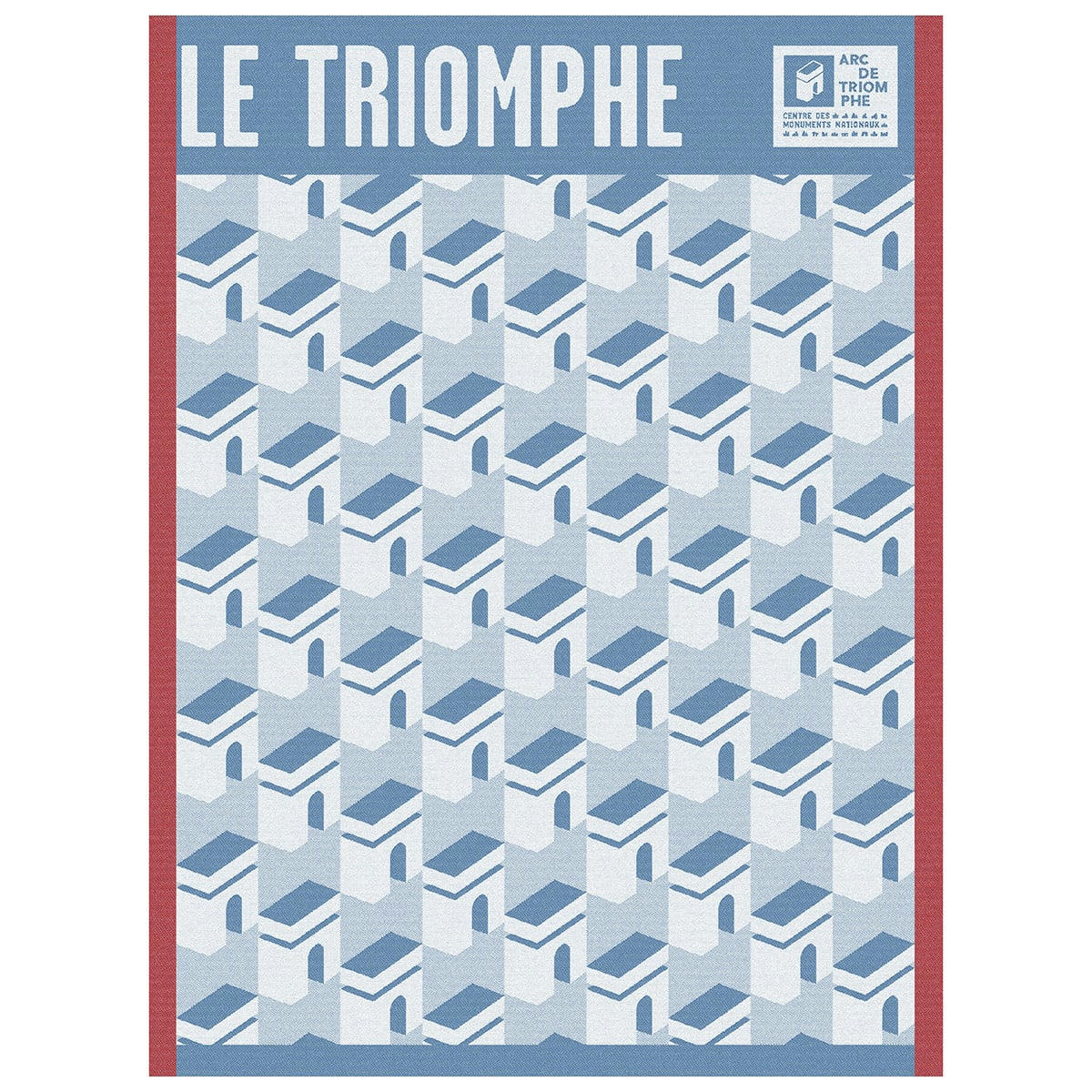 ARC TRIOMPHE - Torchon en coton bleu 60 x 80