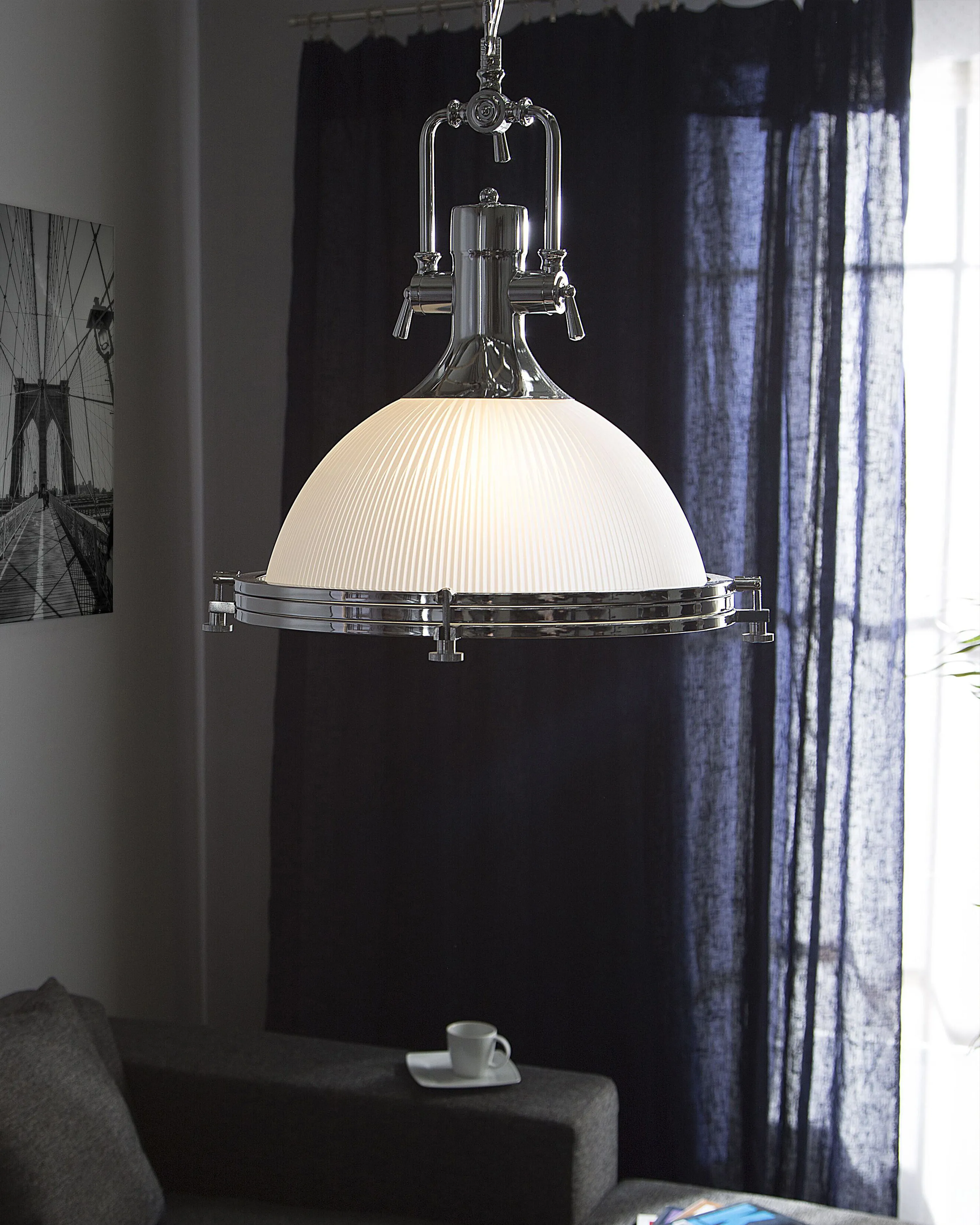 Pendant Lamp EBRON Glass White