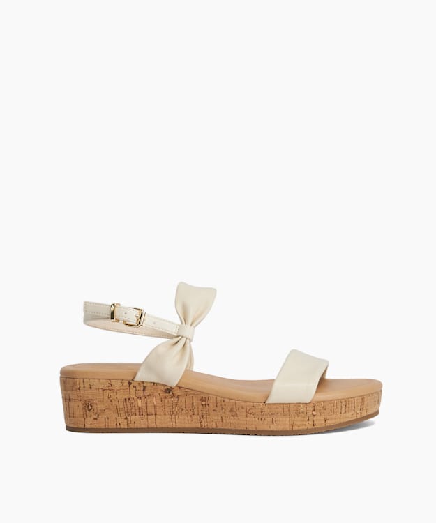 Laliz Cream - Leather Flatform Sandal