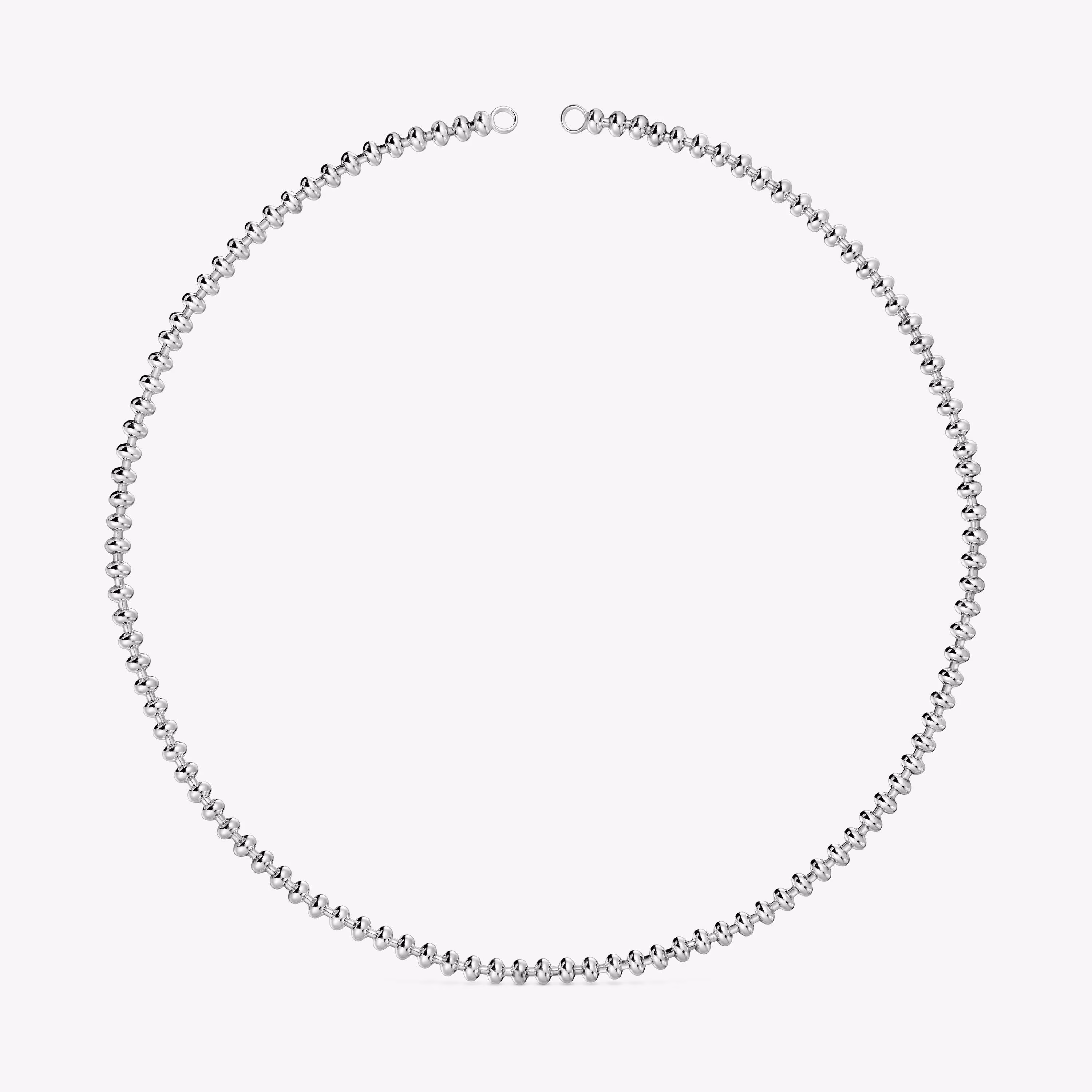 Collar corto de plata con motivos bola 51,5 cm Hold Oval