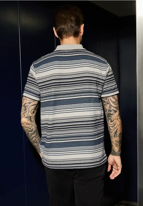 Strickstruktur Poloshirt