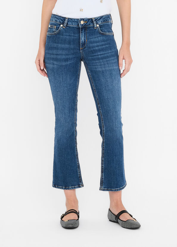 Jeans flare cropped