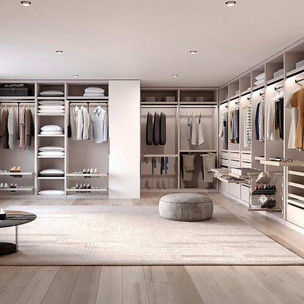 Emuca Kit de panier et cadre coulissant avec fermeture souple pour armoire, réglable, module 800mm, Gris pierre